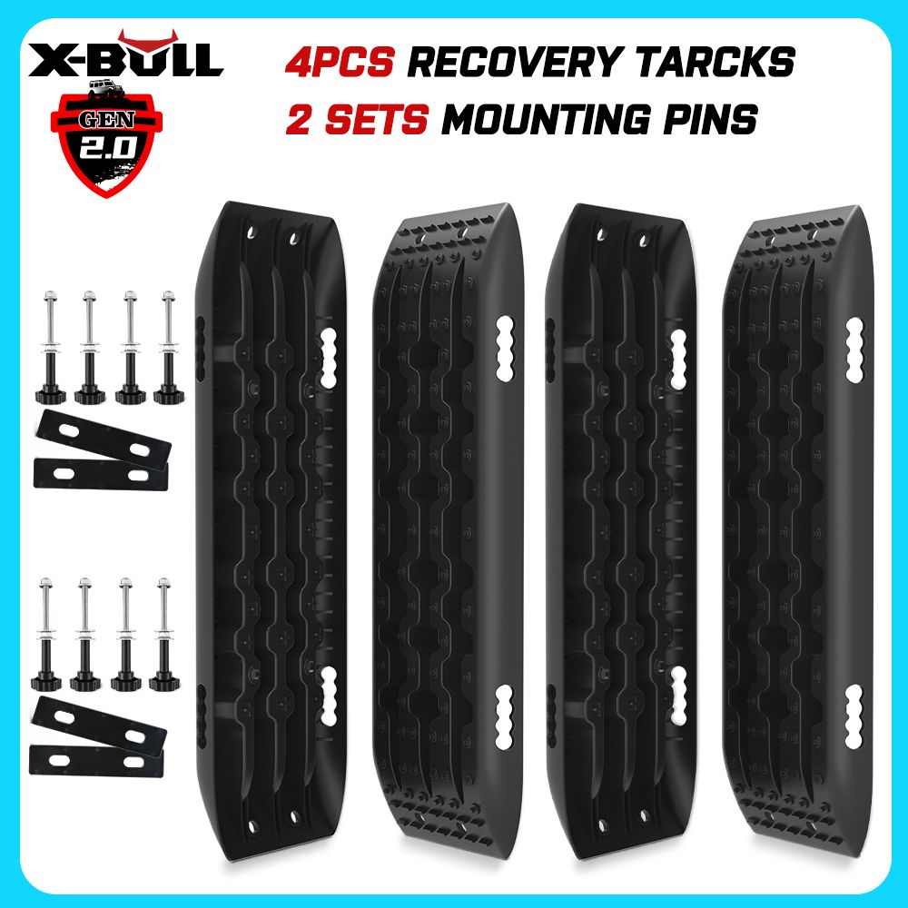 X-BULL Gen 2.0 10T 2-Pair Recovery Tracks with Pins Black