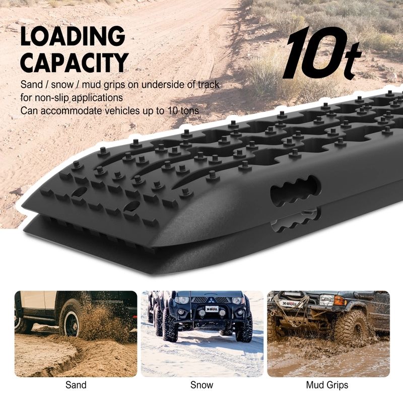 X-BULL Gen 2.0 10T 2-Pair Recovery Tracks with Pins Black - Image 3