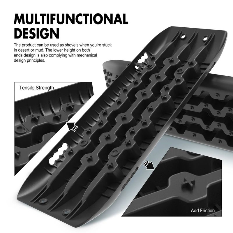 X-BULL Gen 2.0 10T 2-Pair Recovery Tracks with Pins Black - Image 7