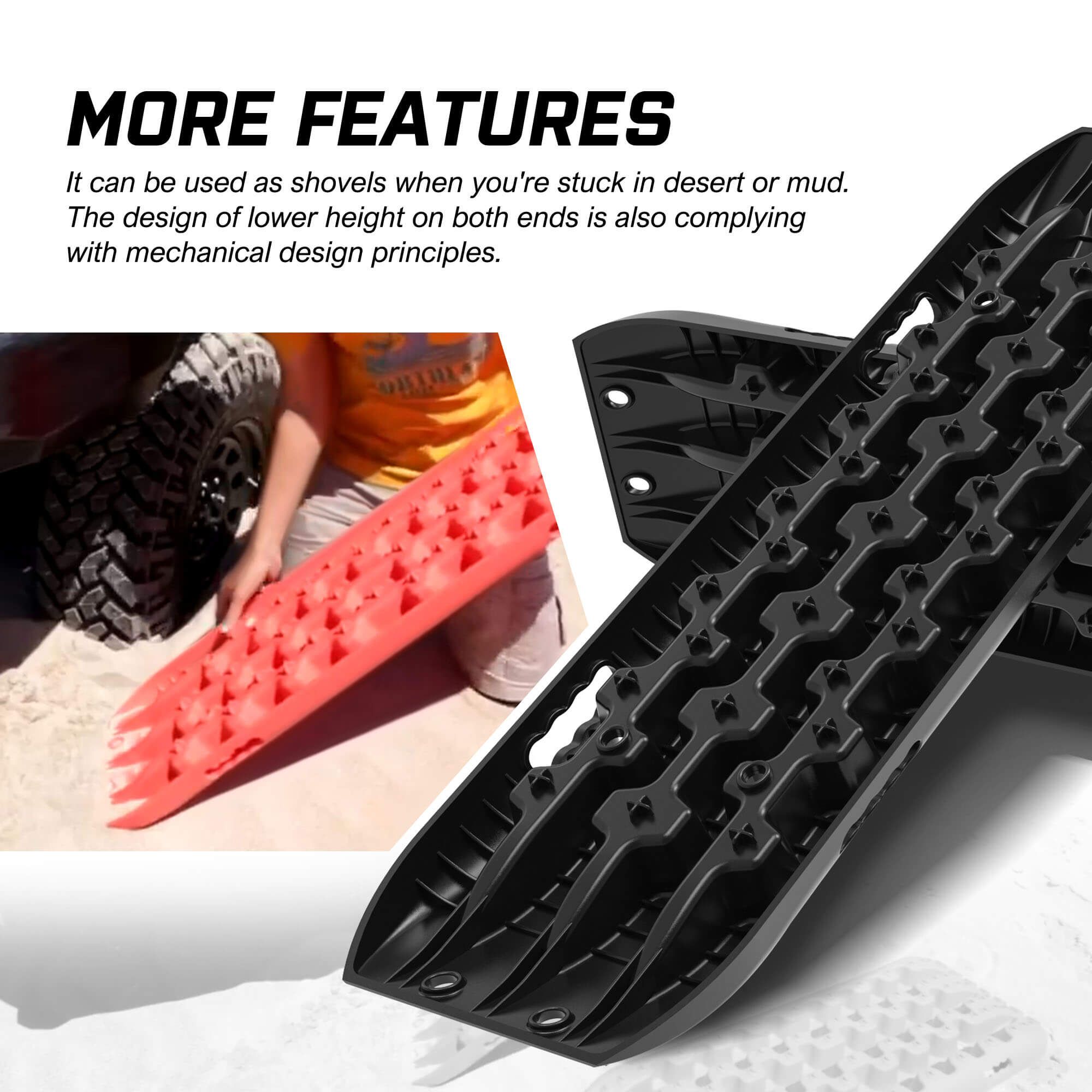 X-BULL 10T 2-Pair Recovery Tracks Boards with Pins Black - Image 3