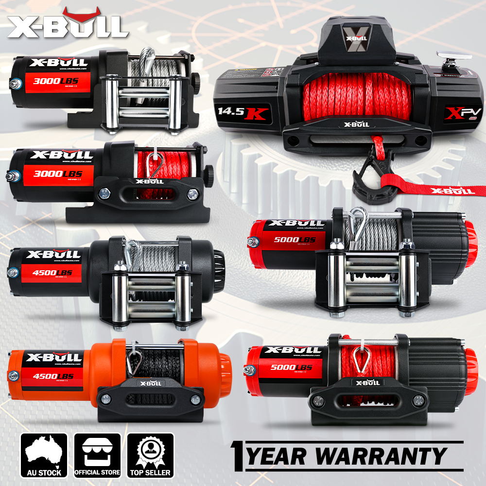 X-BULL 12V 4500LBS Electric Winch with Synthetic Rope & Wireless Remote