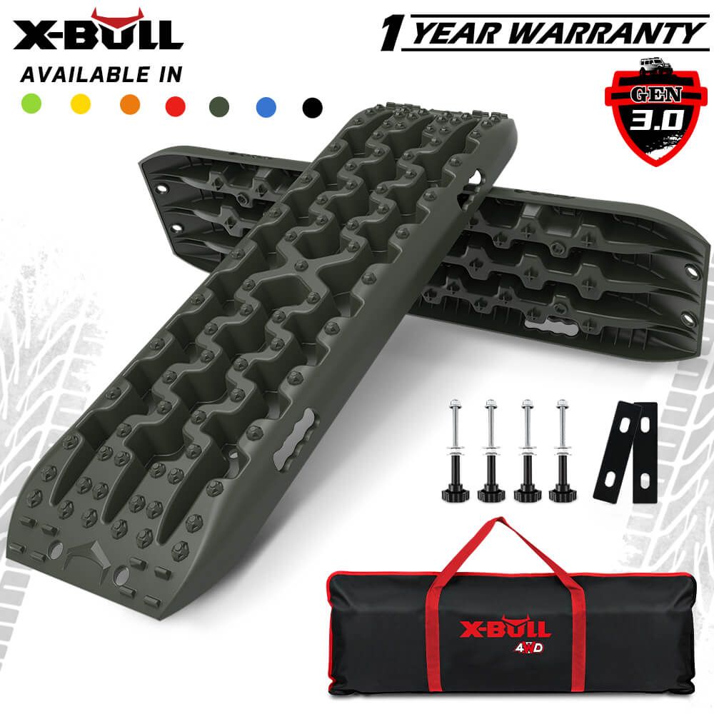 X-BULL Gen 3.0 Olive 10T Recovery Tracks Kit with Bag and Pins
