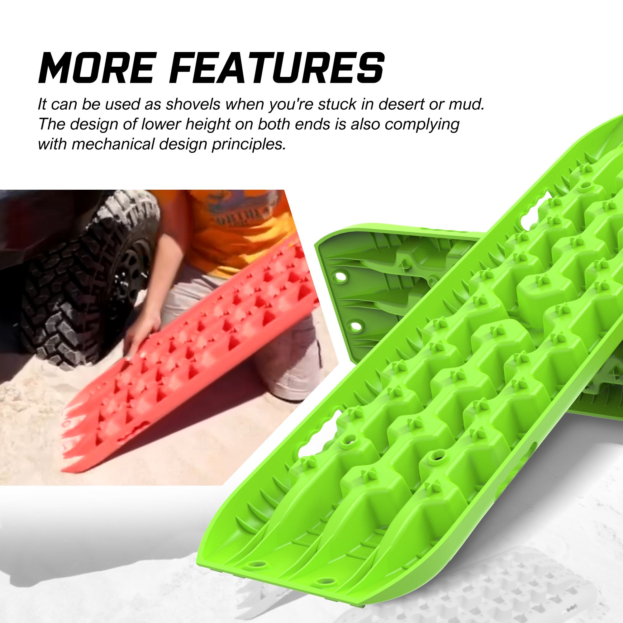 X-BULL Gen 3.0 Green 10T Recovery Tracks 2 Piece Set - Image 3