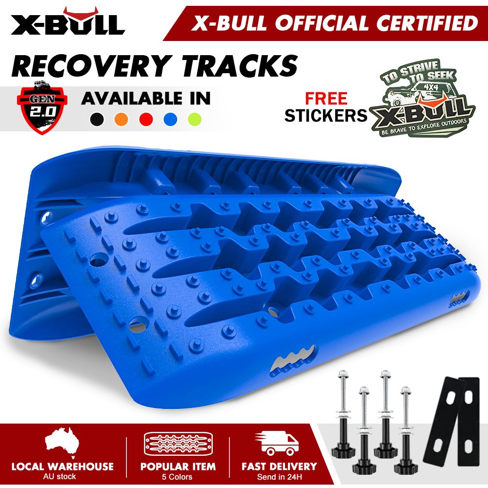 X-BULL Gen 2.0 Blue Recovery Tracks with 4 Mounting Pins