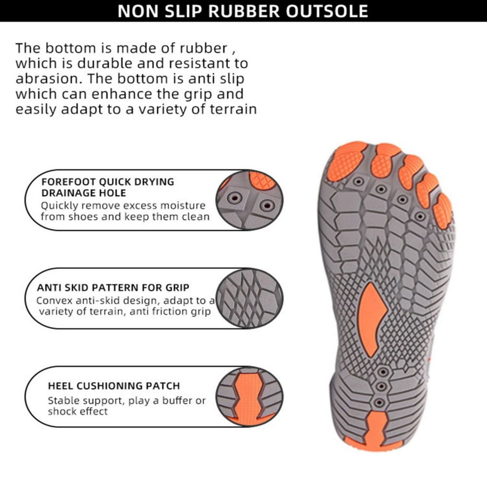 Water Shoes Barefoot Quick Dry Grey EU40 US7 - Image 4