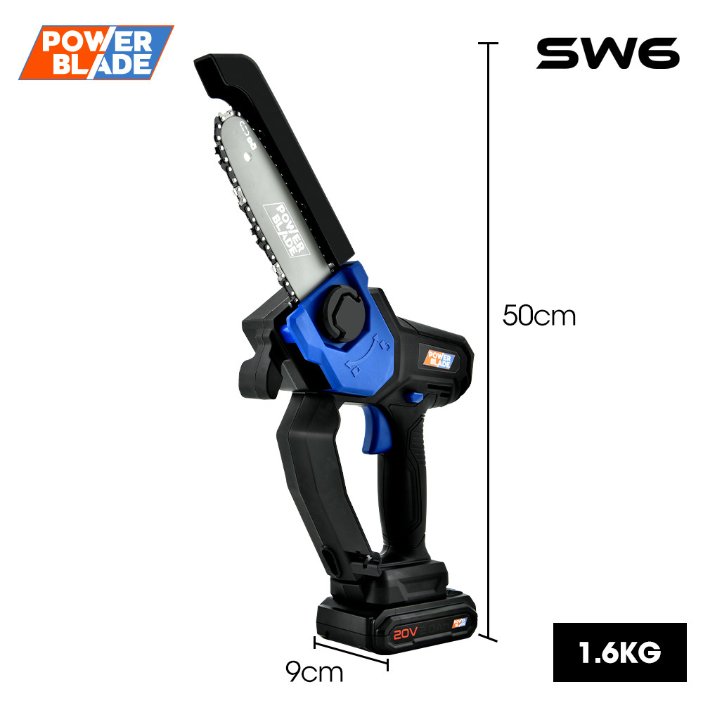 Powerblade SW6 20V Cordless Mini Chainsaw Kit with Battery - Image 2