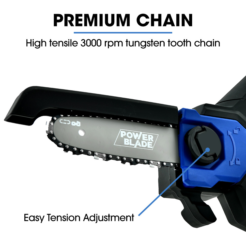 Powerblade SW6 20V Cordless Mini Chainsaw Kit with Battery - Image 8