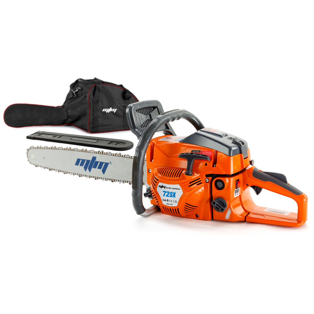 MTM Petrol Commercial Chainsaw 22-Inch Bar E-Start Top Handle