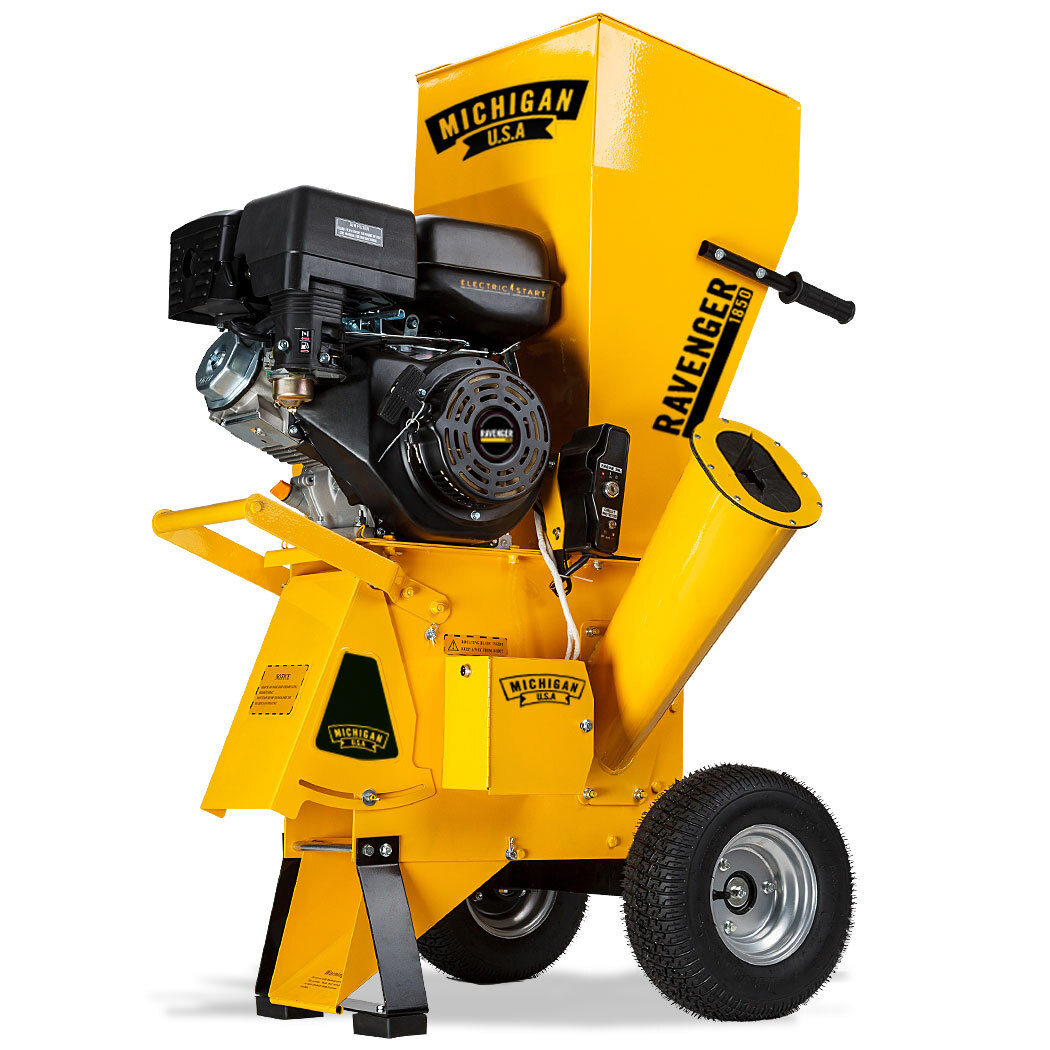 MICHIGAN 18HP Petrol Commercial Wood Chipper E-Start