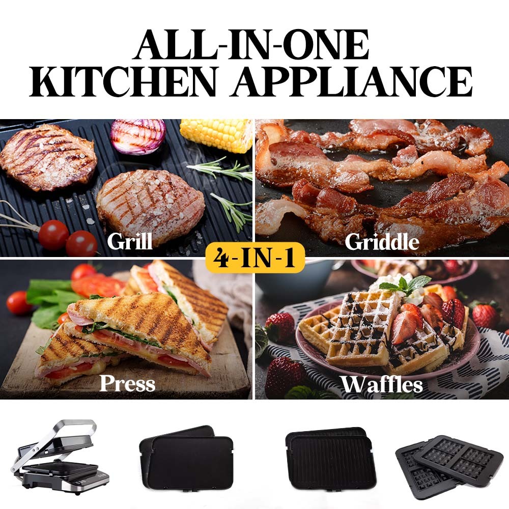 EuroChef Smart Multi Contact Grill Panini Press Maker - Image 2