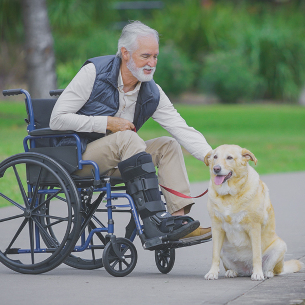 EQUIPMED 24 Inch Folding Lightweight Wheelchair Blue - Image 4