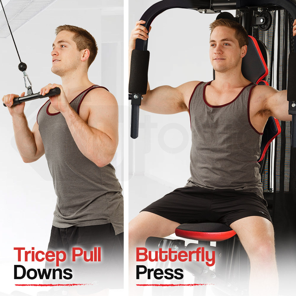 PROFLEX Home Gym Exercise Machine Fitness Equipment Weight Bench Press Set 148lbs - Image 10