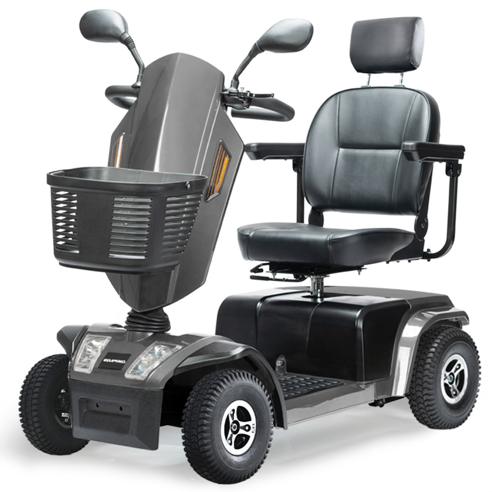 EQUIPMED Heavy-Duty Mobility Scooter 30km Range (180kg Capacity) - Grey