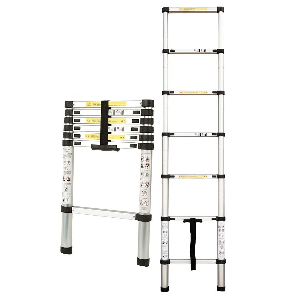 Bullet 5m Telescopic Aluminium Multipurpose Extension Ladder