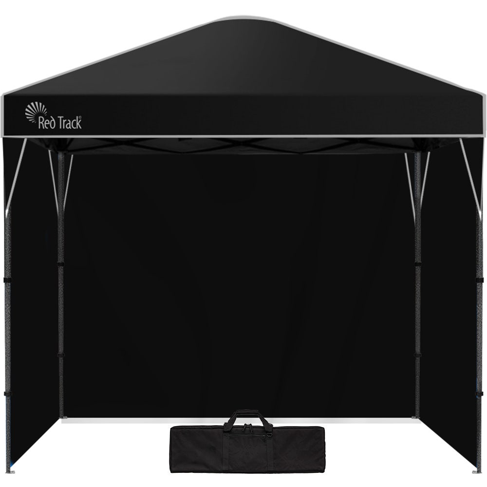 RED TRACK 3x3m Ultra Compact Folding Gazebo with Walls - Black