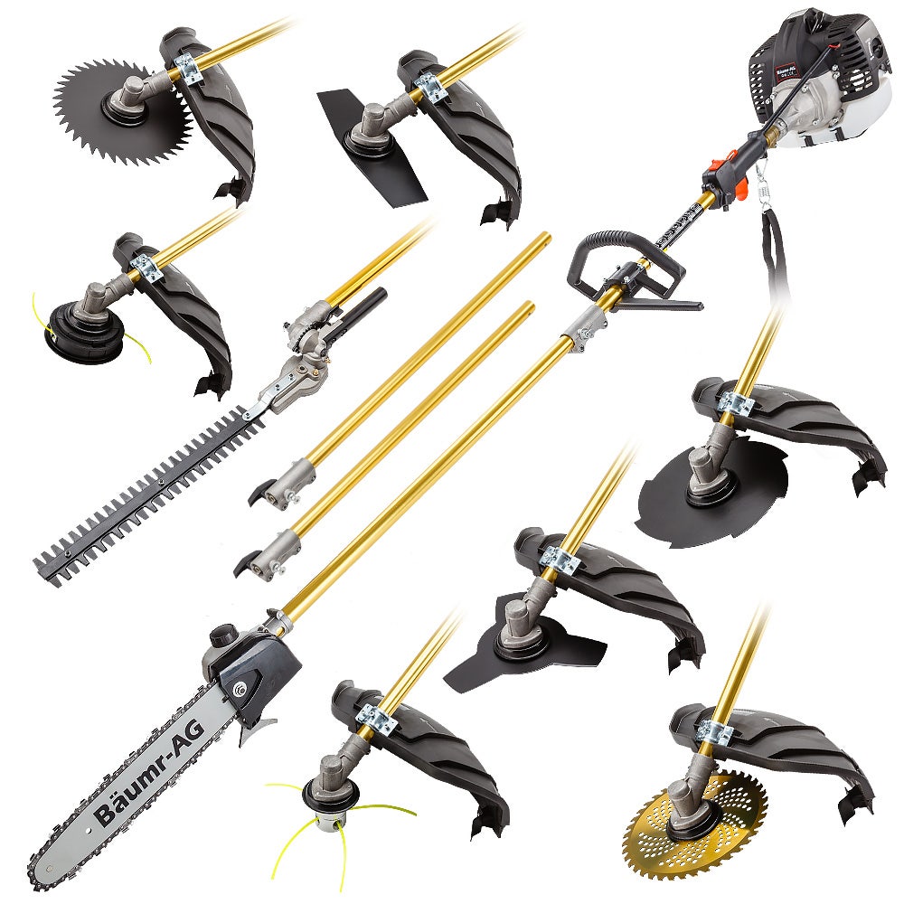 BAUMR-AG 65CC 9-in-1 Long Reach Garden Multi-Tool with Pole Saw