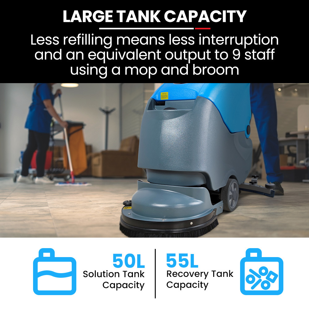 Auch FSH18 Commercial Battery Powered Floor Scrubber Dryer - Image 3