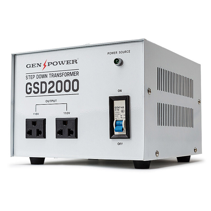 Genpower 2000W Step-Down Transformer 240V to 110V Voltage Converter