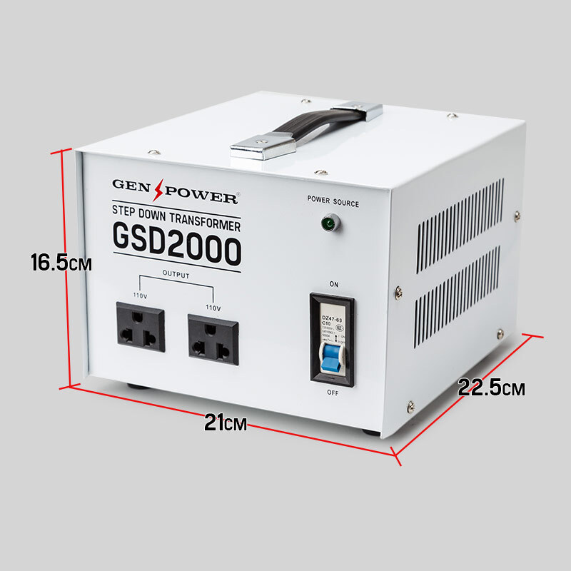 Genpower 2000W Step-Down Transformer 240V to 110V Voltage Converter - Image 6