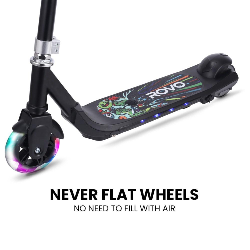 Rovo Kids WhizKid Electric Scooter Ages 5-11 Adjustable Height Lithium Battery Black - Image 6