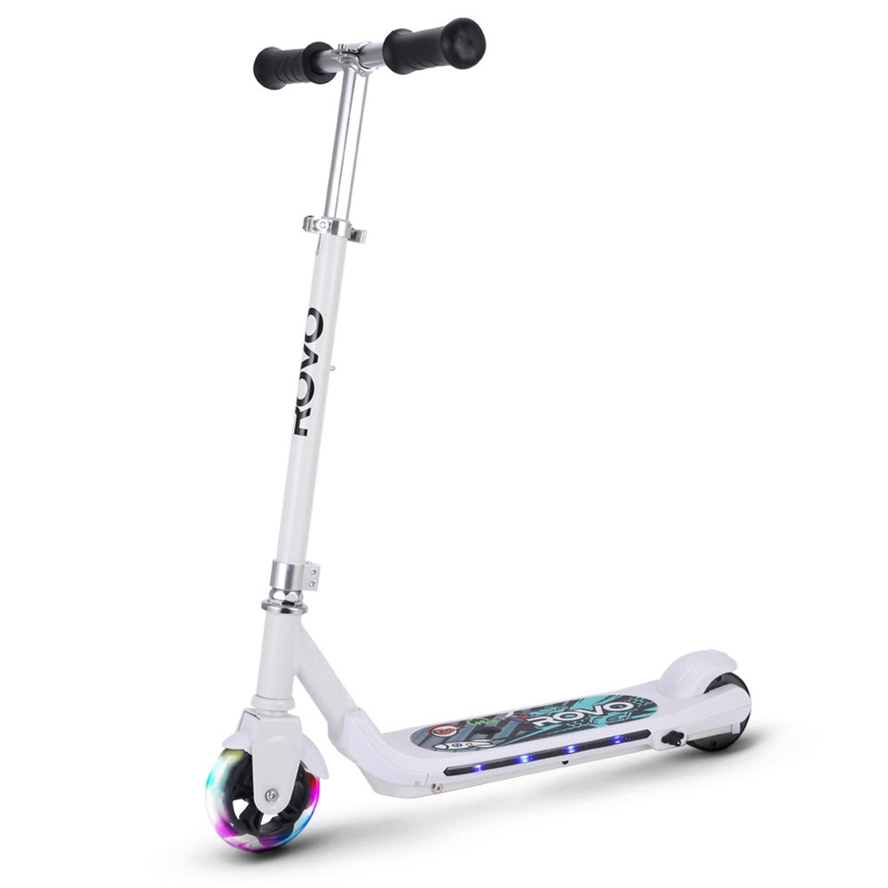 ROVO KIDS WhizKid Electric Scooter for Ages 5-11 - Brushless Motor (White)