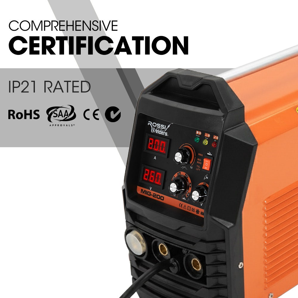 Rossi 200A Multi-Purpose MIG/MAG/MMA/TIG Inverter Welder - Image 5