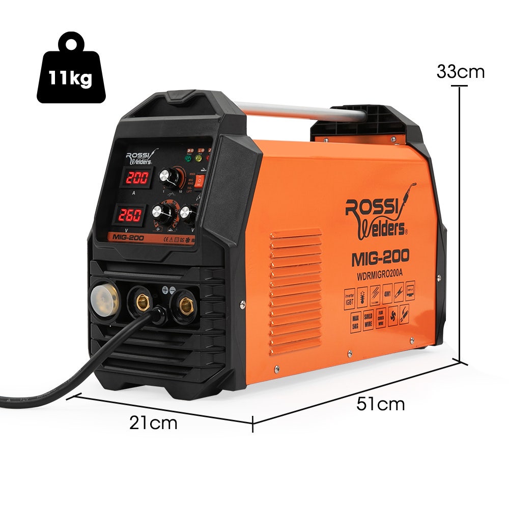 Rossi 200A Multi-Purpose MIG/MAG/MMA/TIG Inverter Welder - Image 15