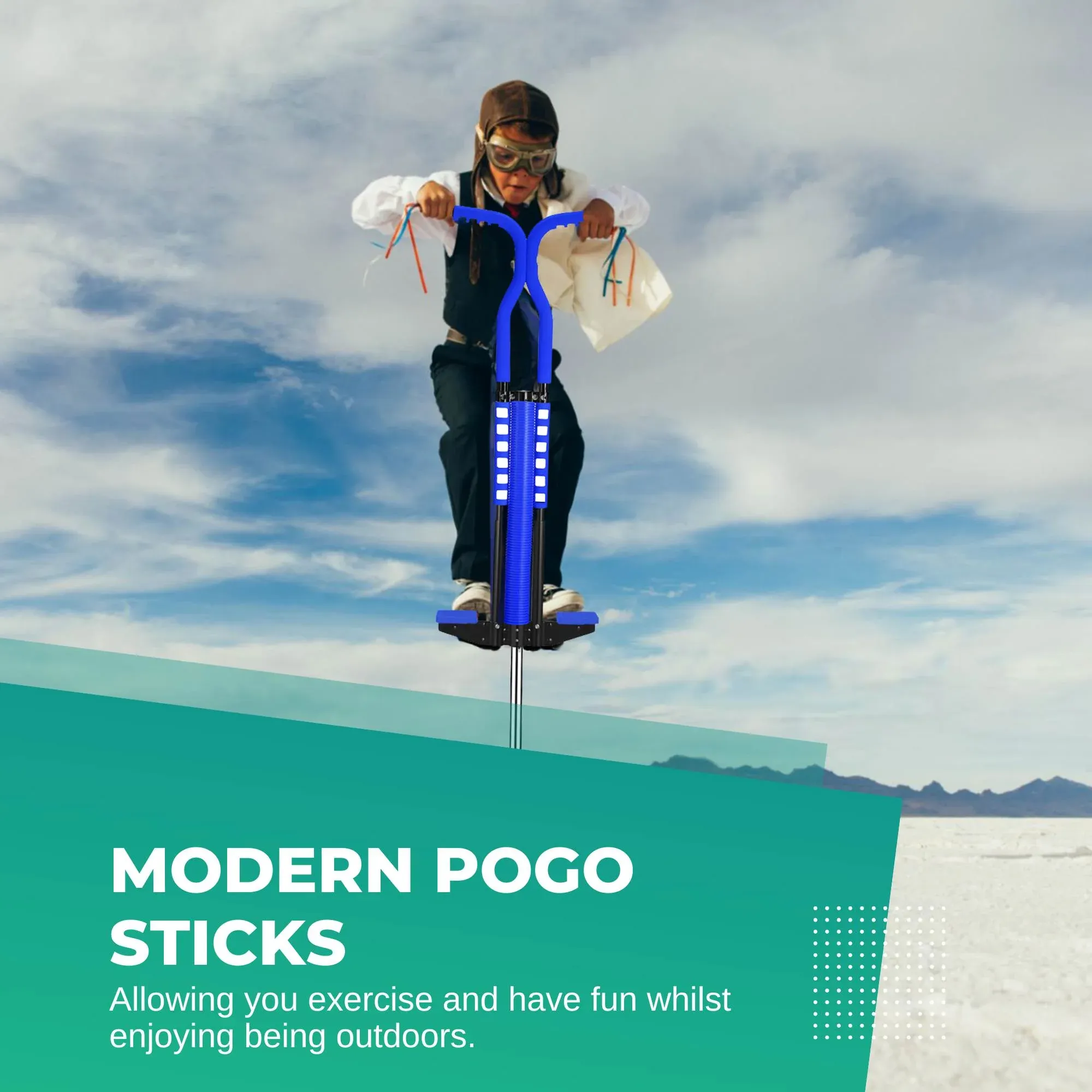 Social Hike Kids Jumping Pogo Stick - Blue - Image 3