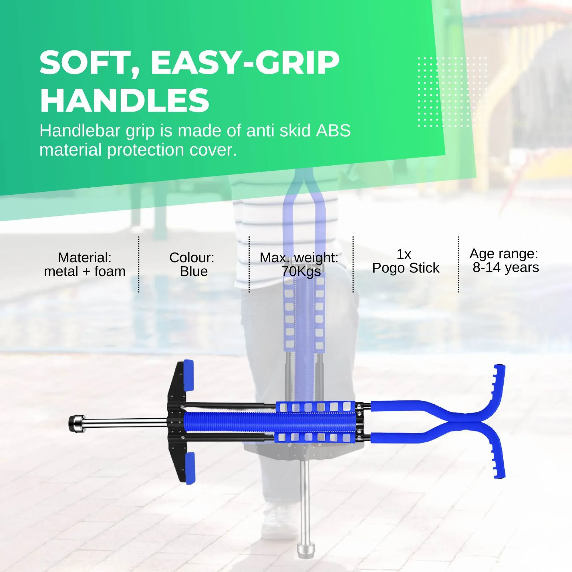 Social Hike Kids Jumping Pogo Stick - Blue - Image 7