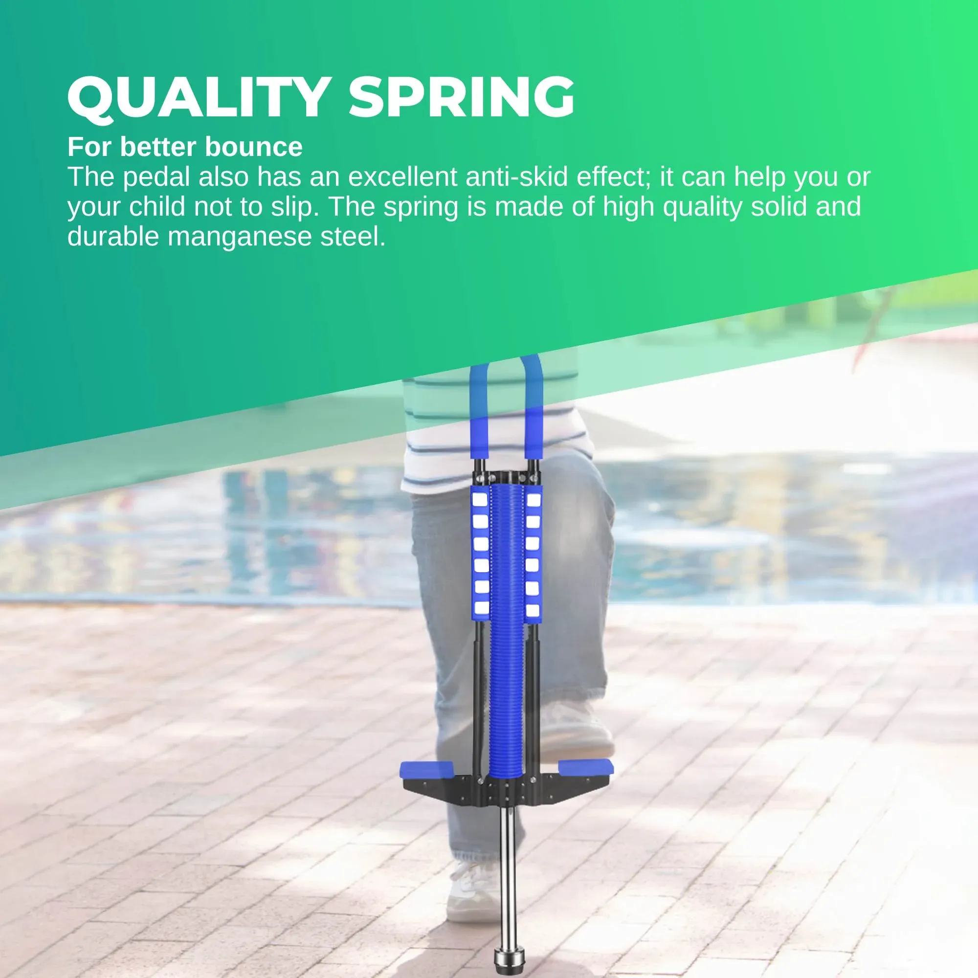 Social Hike Kids Jumping Pogo Stick - Blue - Image 8