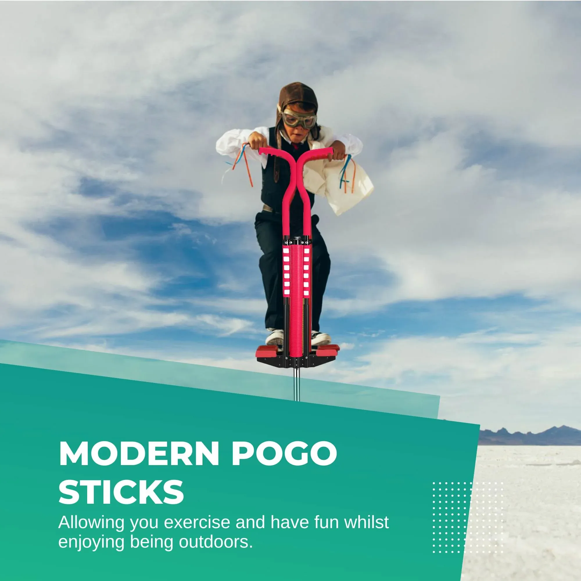 Social Hike Kids Jumping Pogo Stick - Red - Image 3