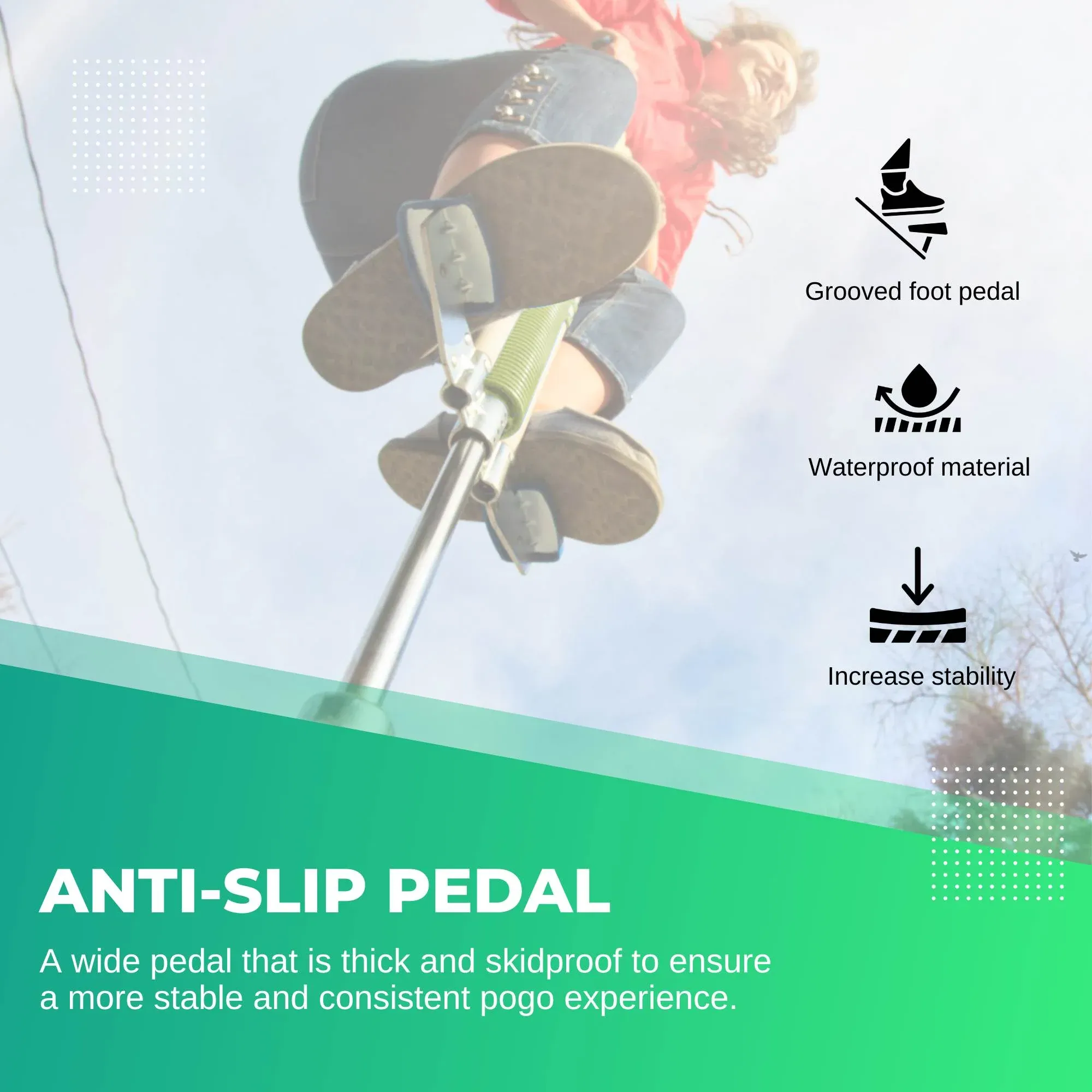 Social Hike Kids Jumping Pogo Stick - Red - Image 5