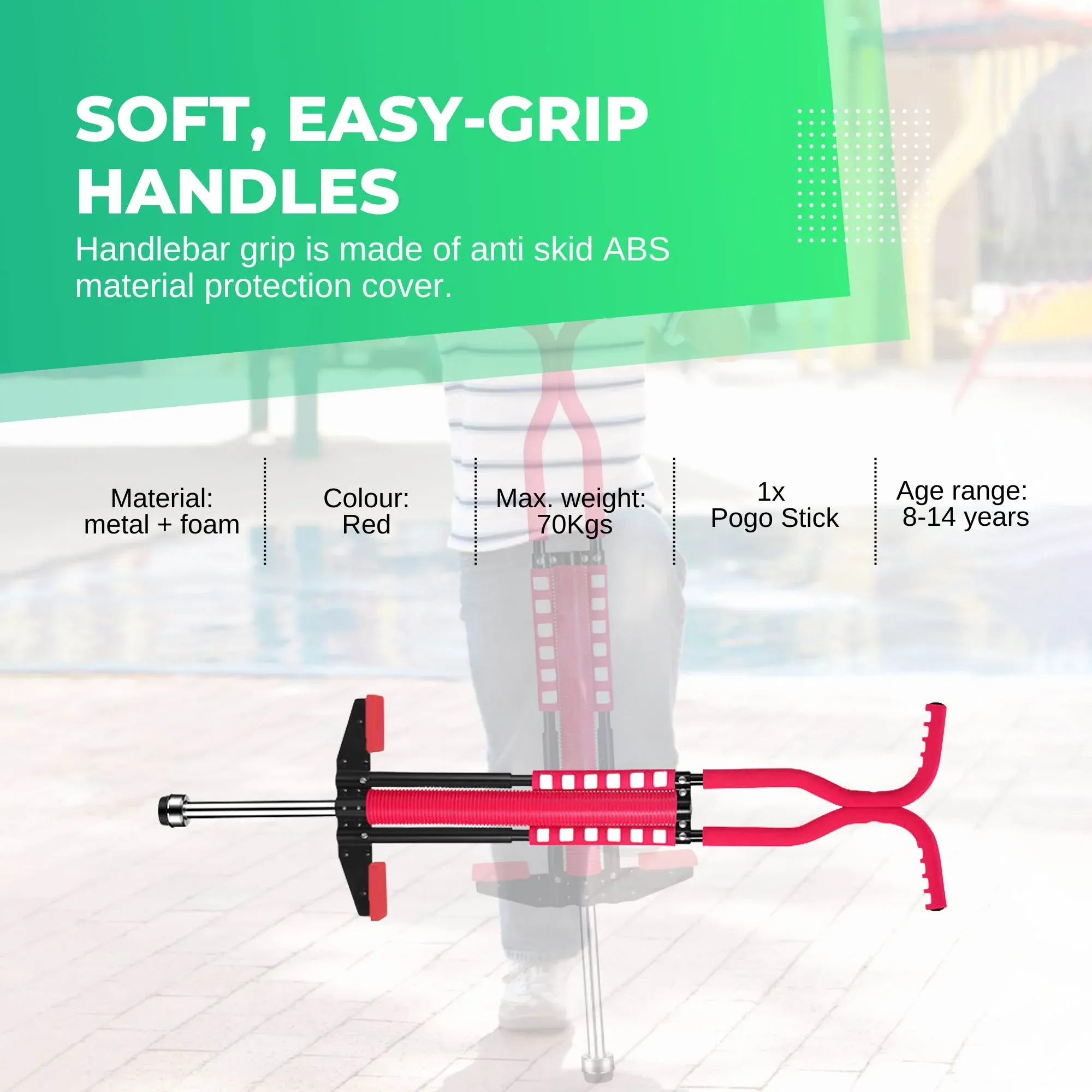 Social Hike Kids Jumping Pogo Stick - Red - Image 7