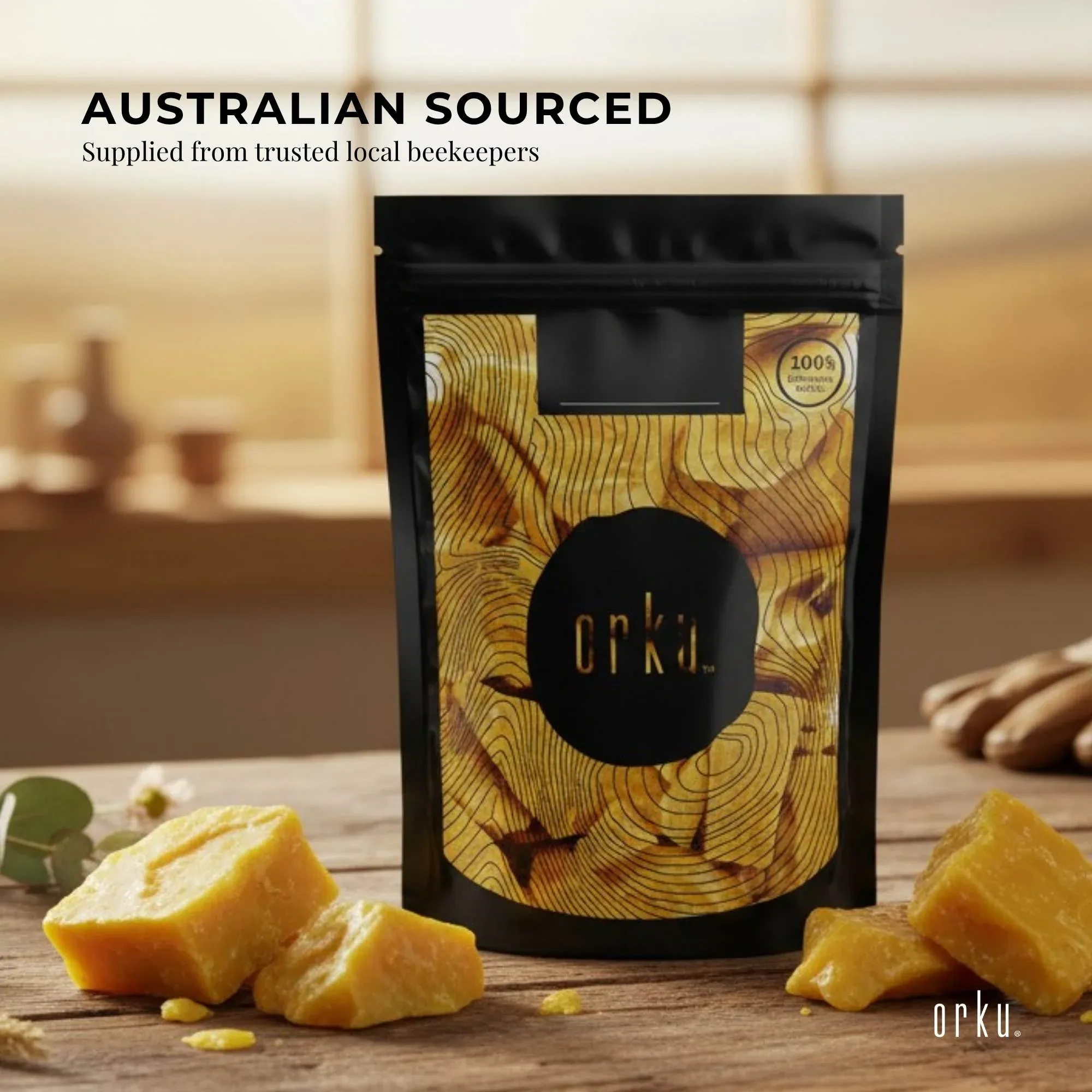 100g Orku Australian Beeswax Chunks - Pure Natural Unrefined Raw - Image 5