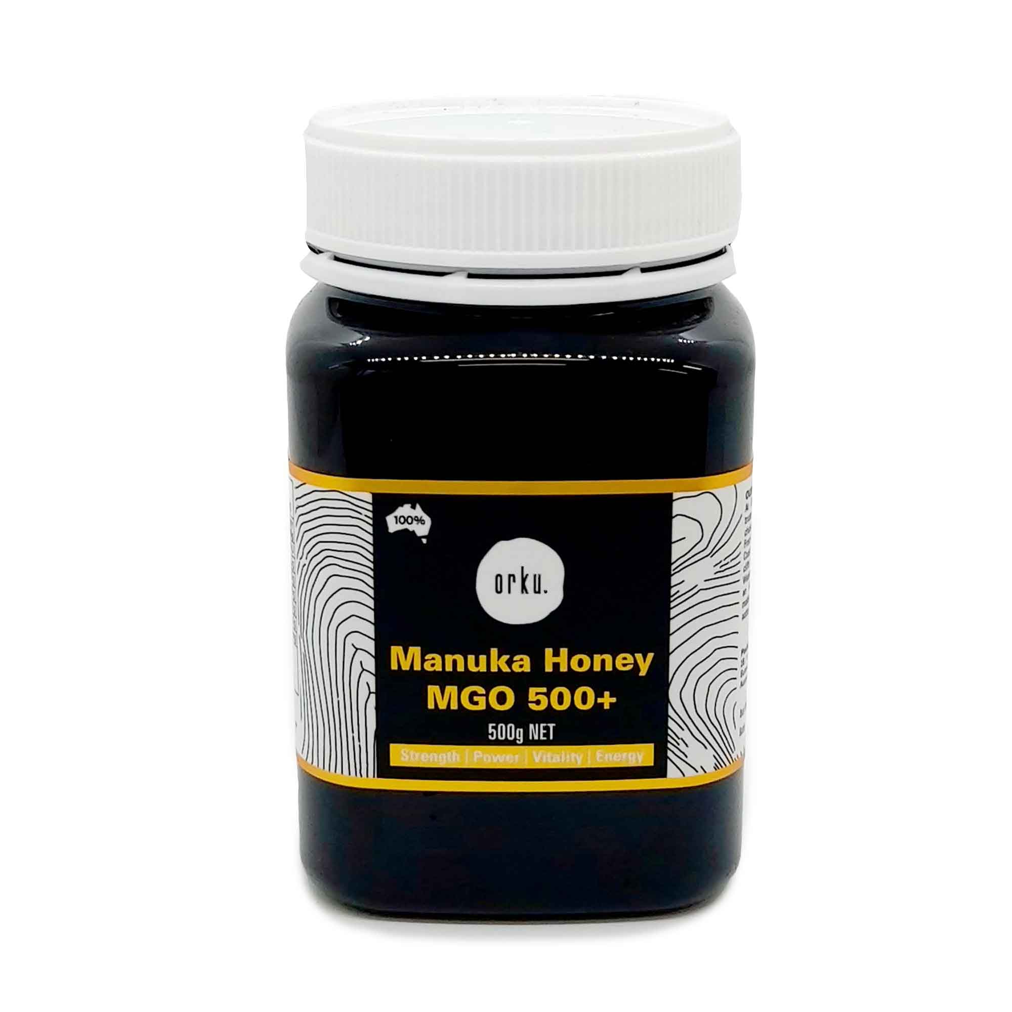 Orku 500g MGO 500+ Australian Manuka Honey - 100% Raw Pure Jelly Bush