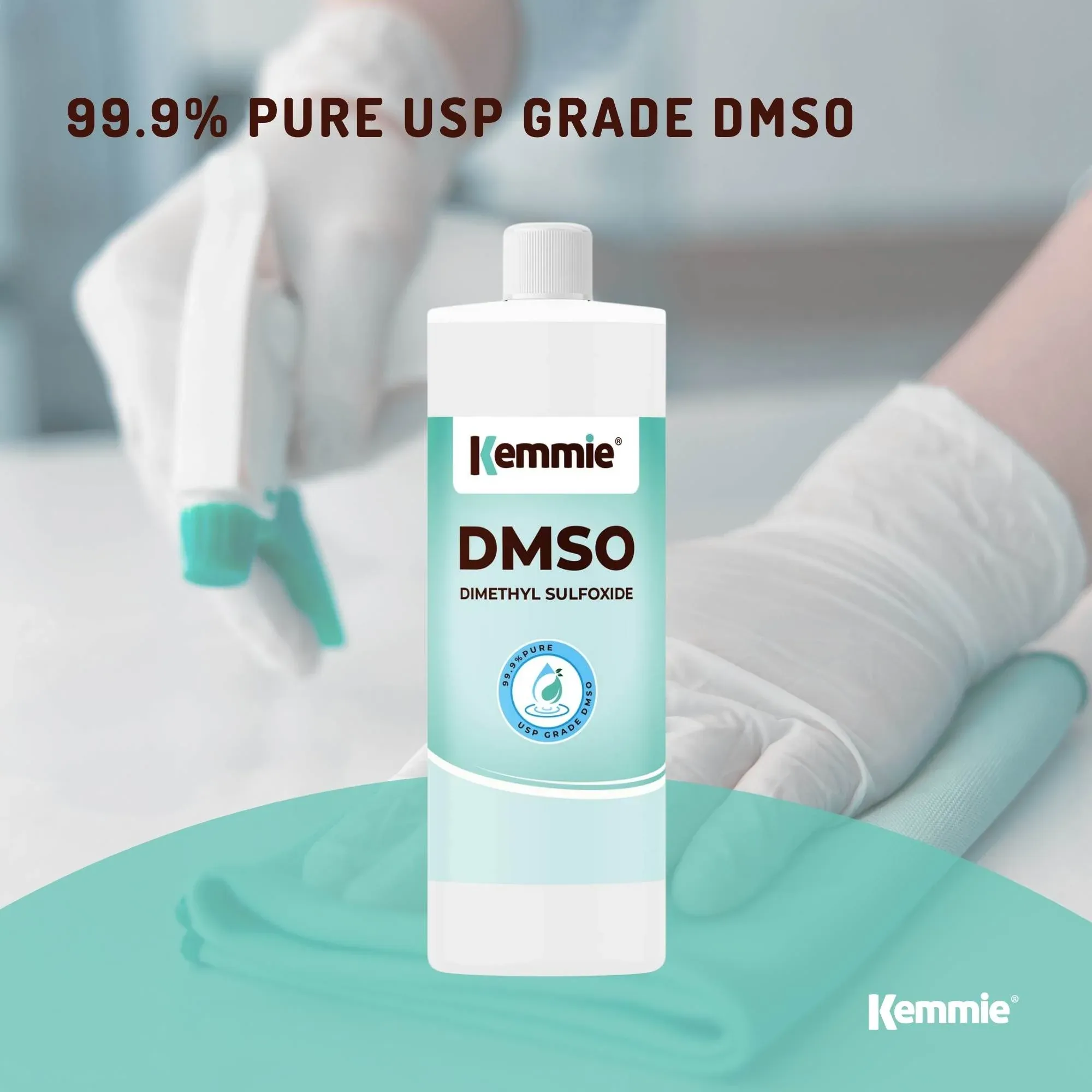 Kemmie 1L DMSO Liquid 99.9% Pure USP Grade Dimethyl Sulfoxide Solvent - Image 2