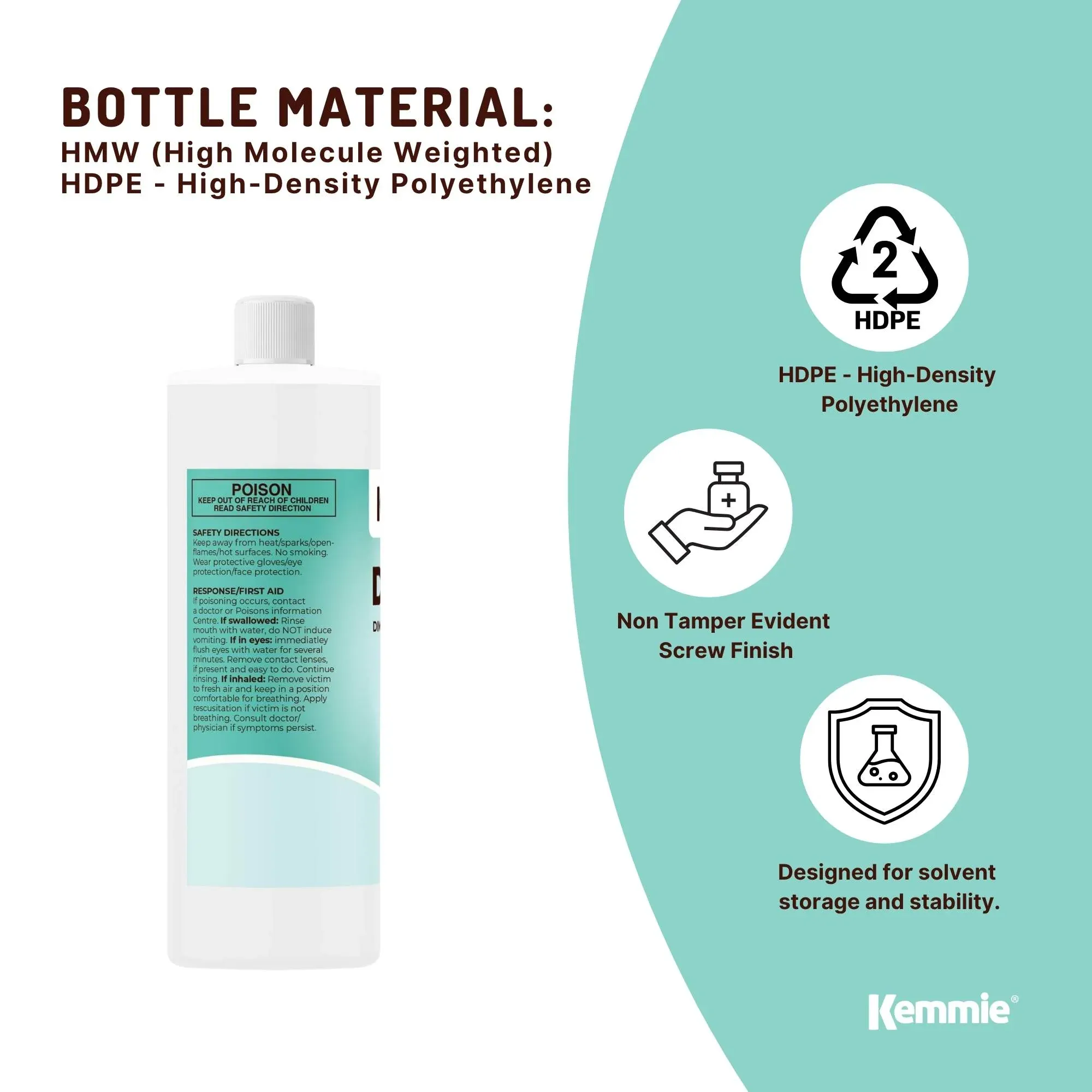 Kemmie 1L DMSO Liquid 99.9% Pure USP Grade Dimethyl Sulfoxide Solvent - Image 5