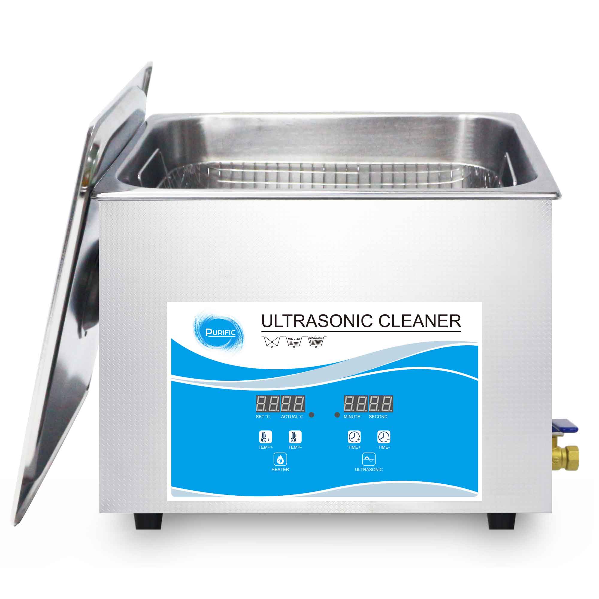 6.5L Digital Ultrasonic Cleaner Bath with Degas for Jewelry & Parts