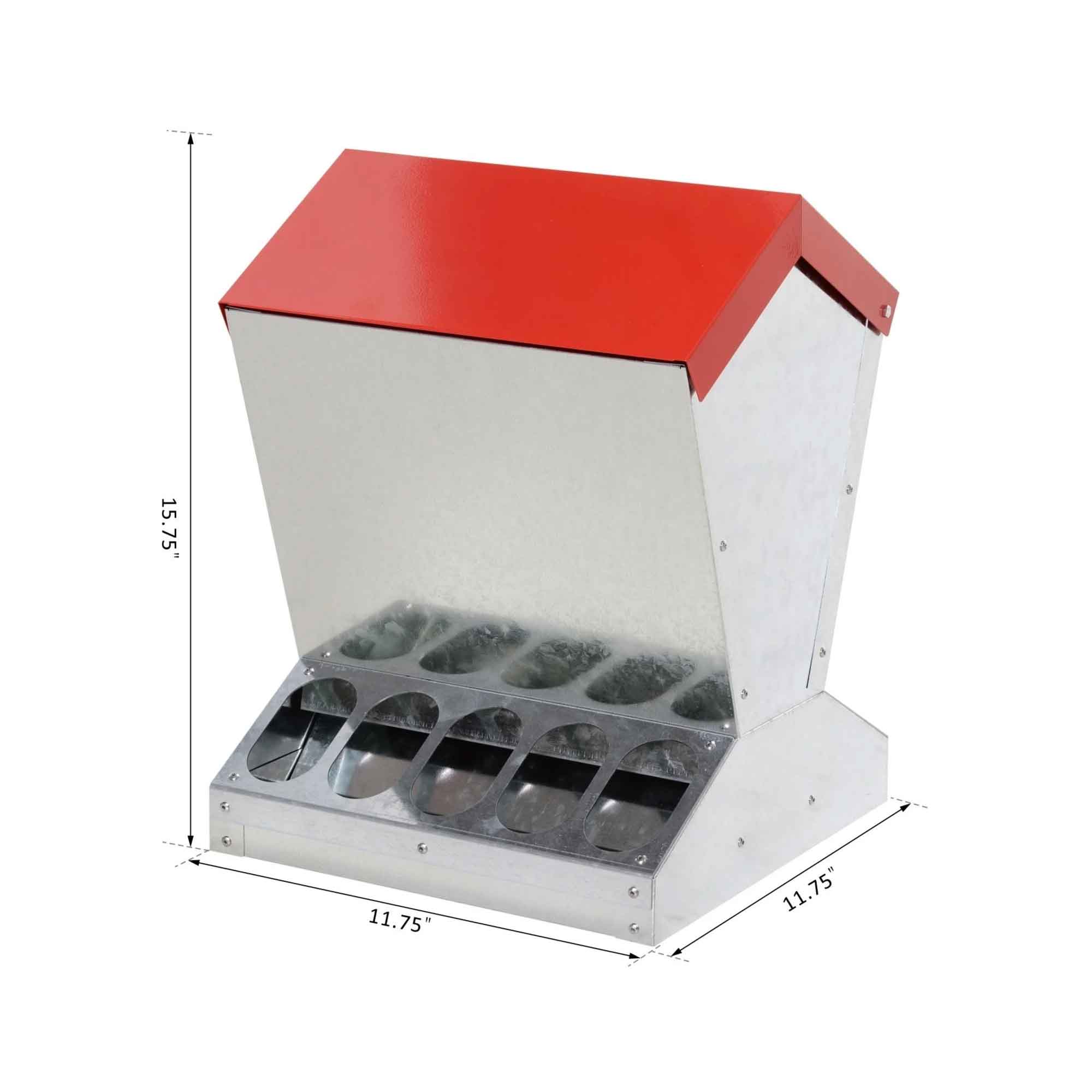 10kg Automatic Galvanised Metal Chicken Feeder - Image 4