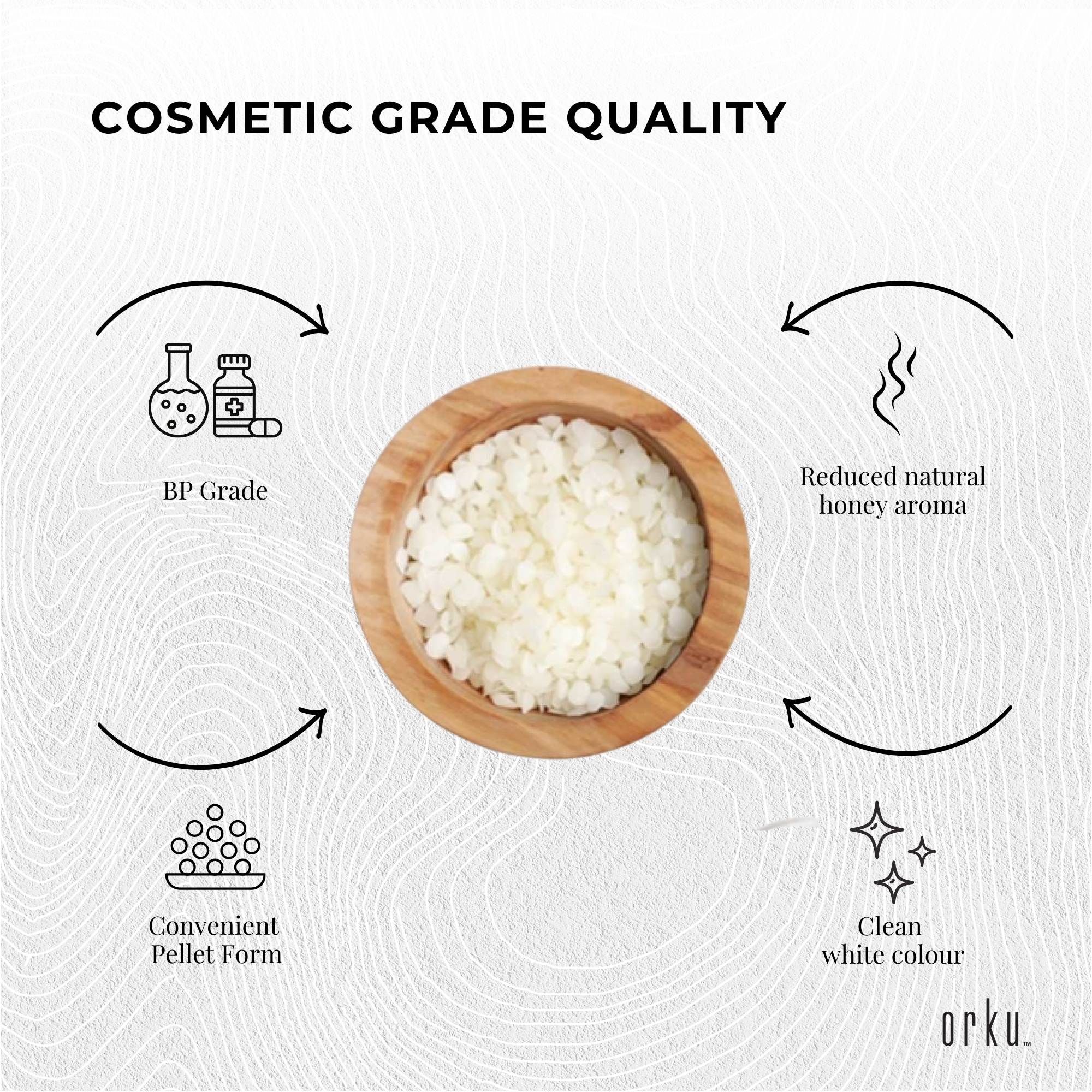 Orku 400g Pure Beeswax Pellets White BP Grade Refined Beads - Candle Cosmetic DIY - Image 7
