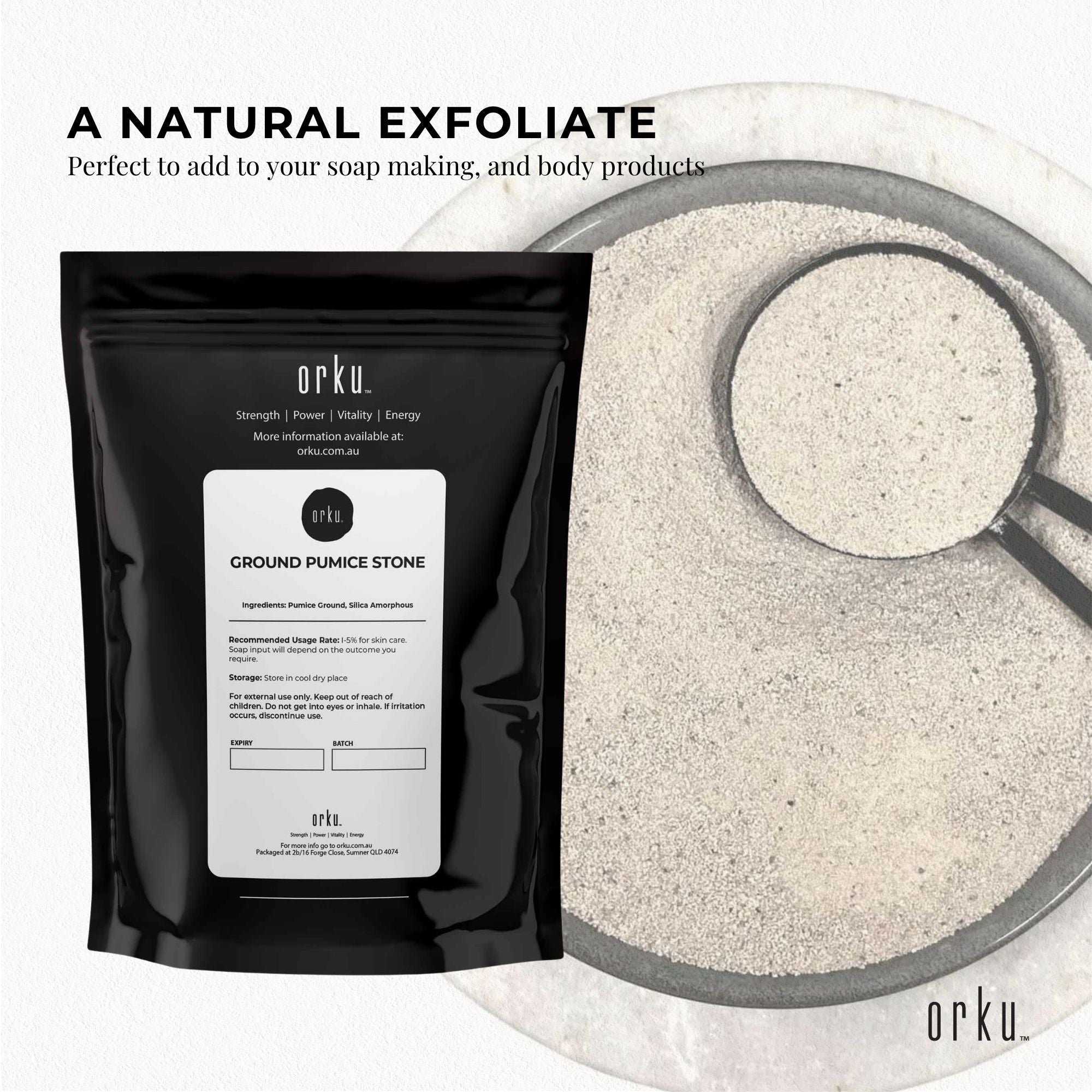 1kg Ground Pumice Stone Granular Powder - Eco Exfoliant Soap Additive - Image 4