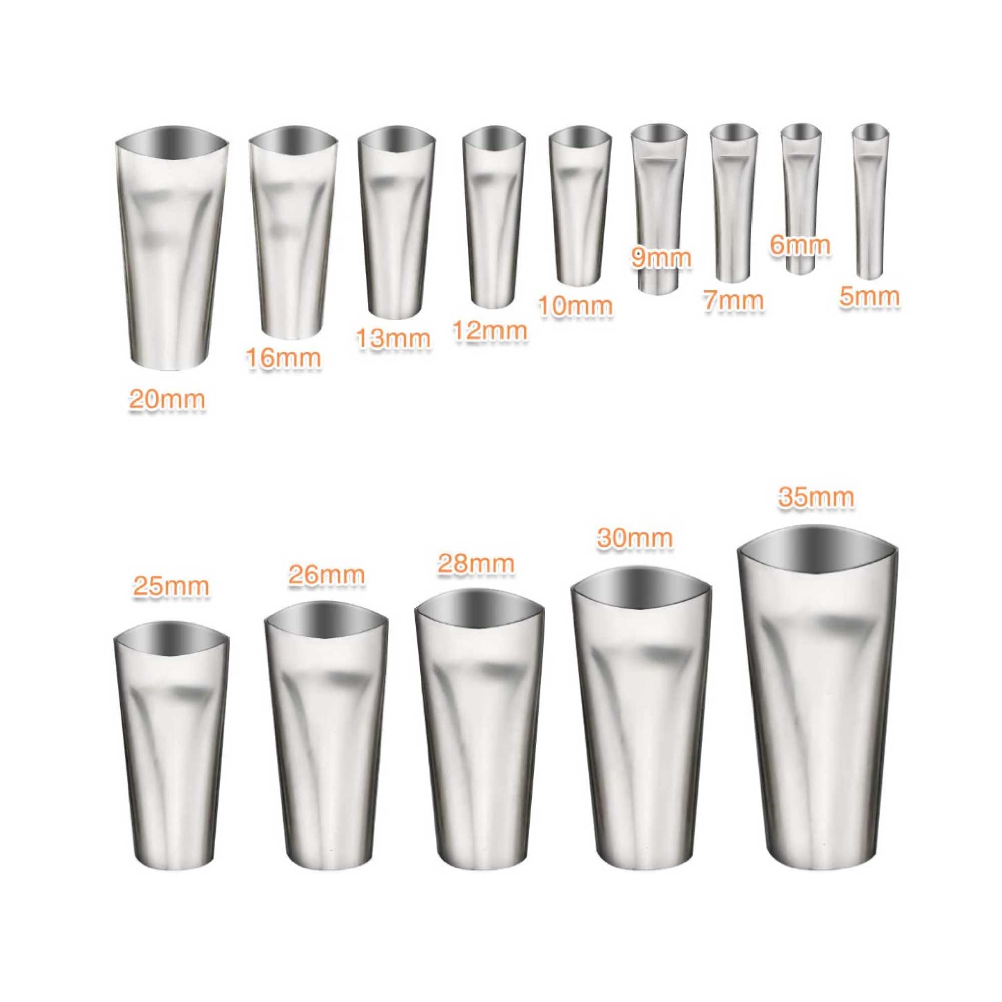 14 Piece Stainless Steel Caulking Nozzles Set