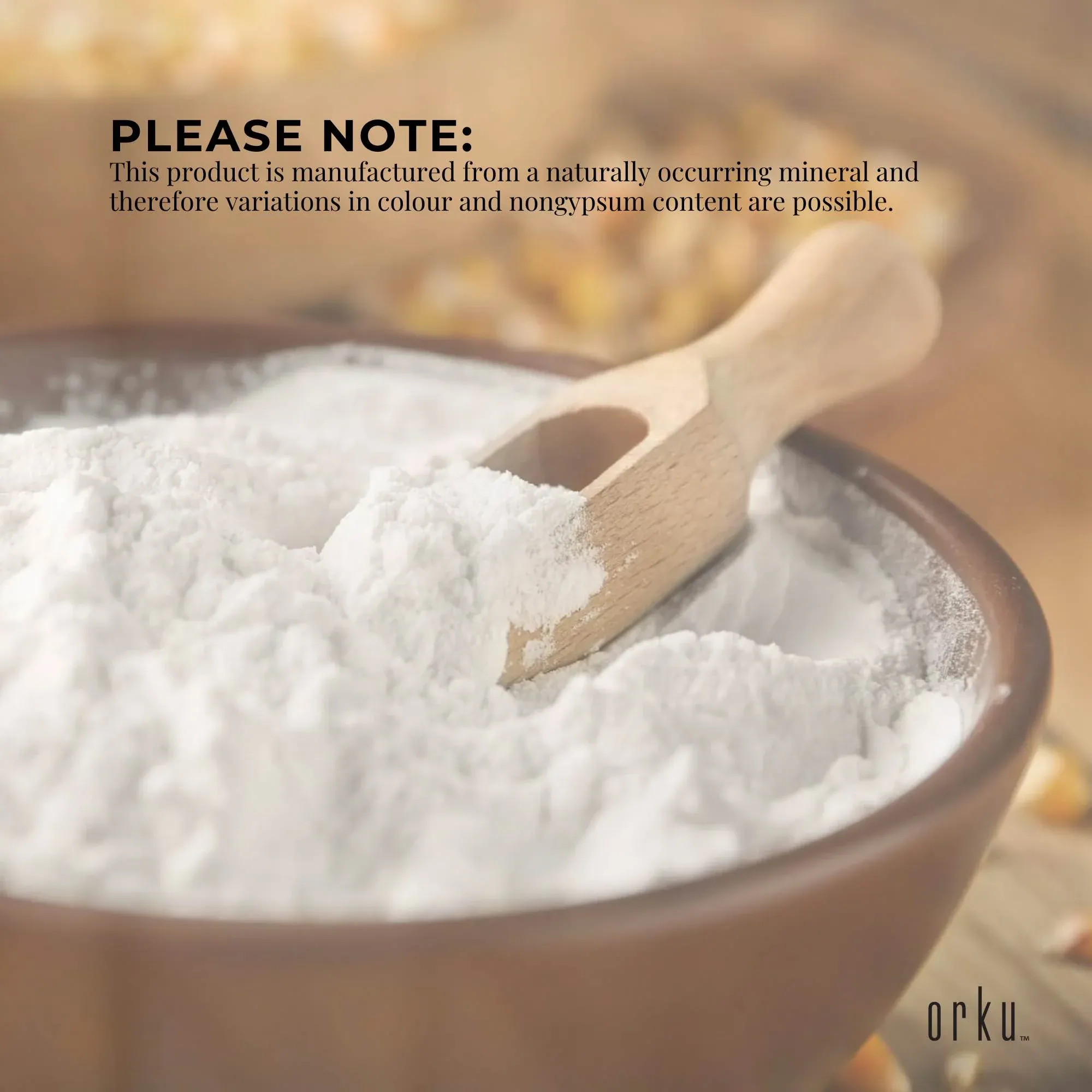 Orku 400g Fine Calcium Sulphate Gypsum Powder (Food Grade E516) - Image 8