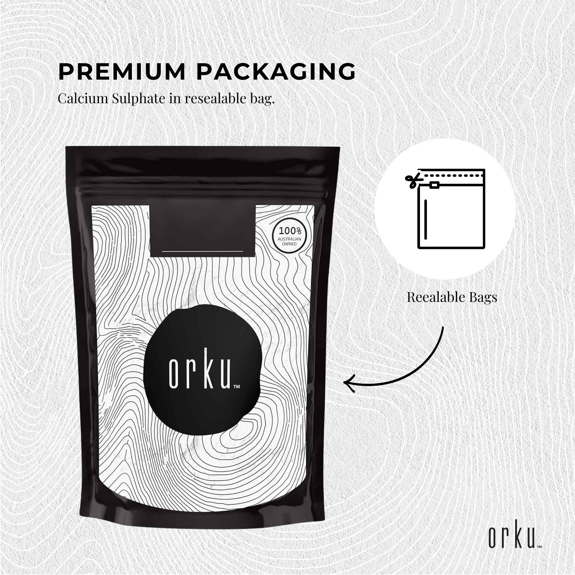 Orku 100g Fine Calcium Sulphate Gypsum Powder (Food Grade E516) - Image 7