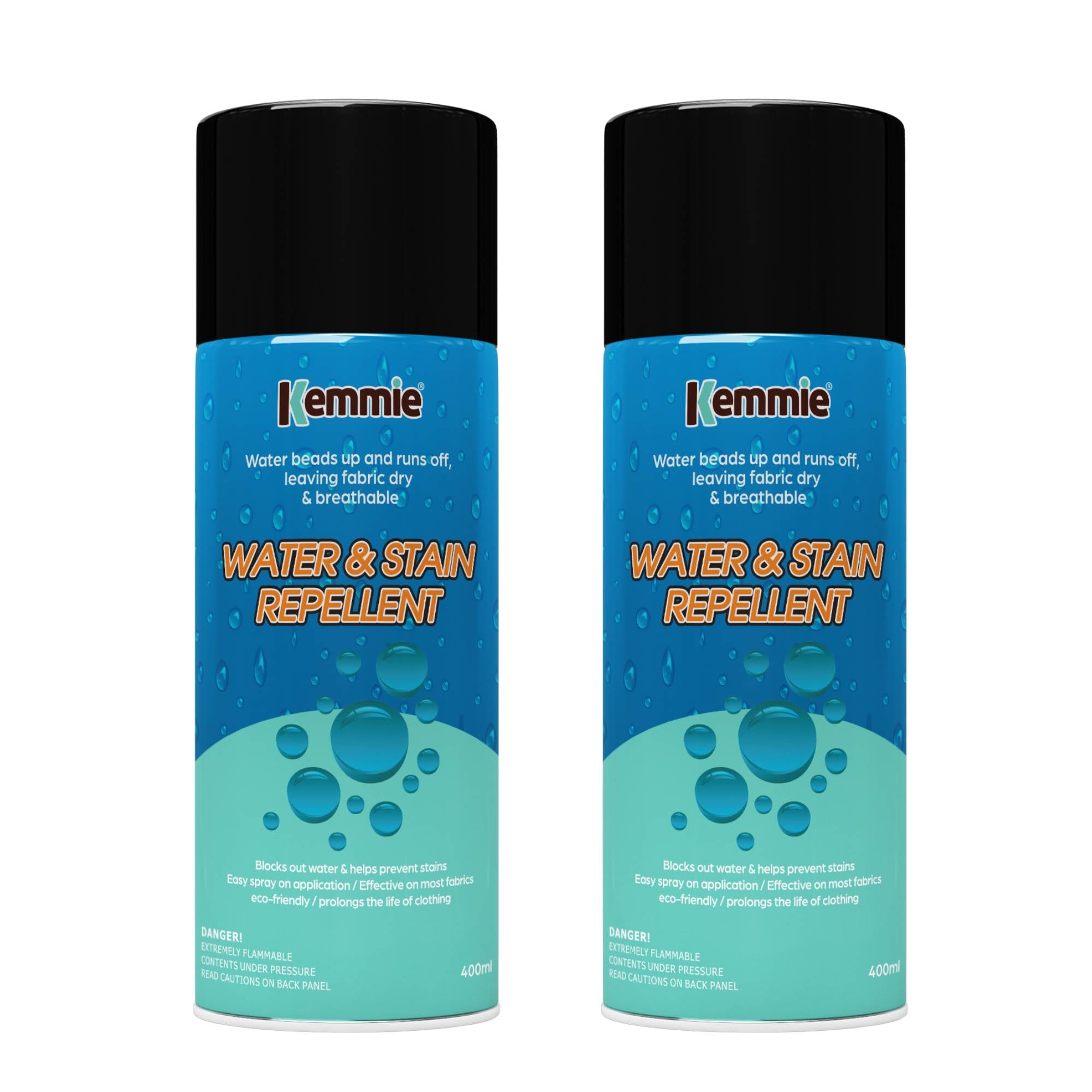 Kemmie 2x212g Water and Stain Repellent Spray for Shoes Suede Leather Fabric