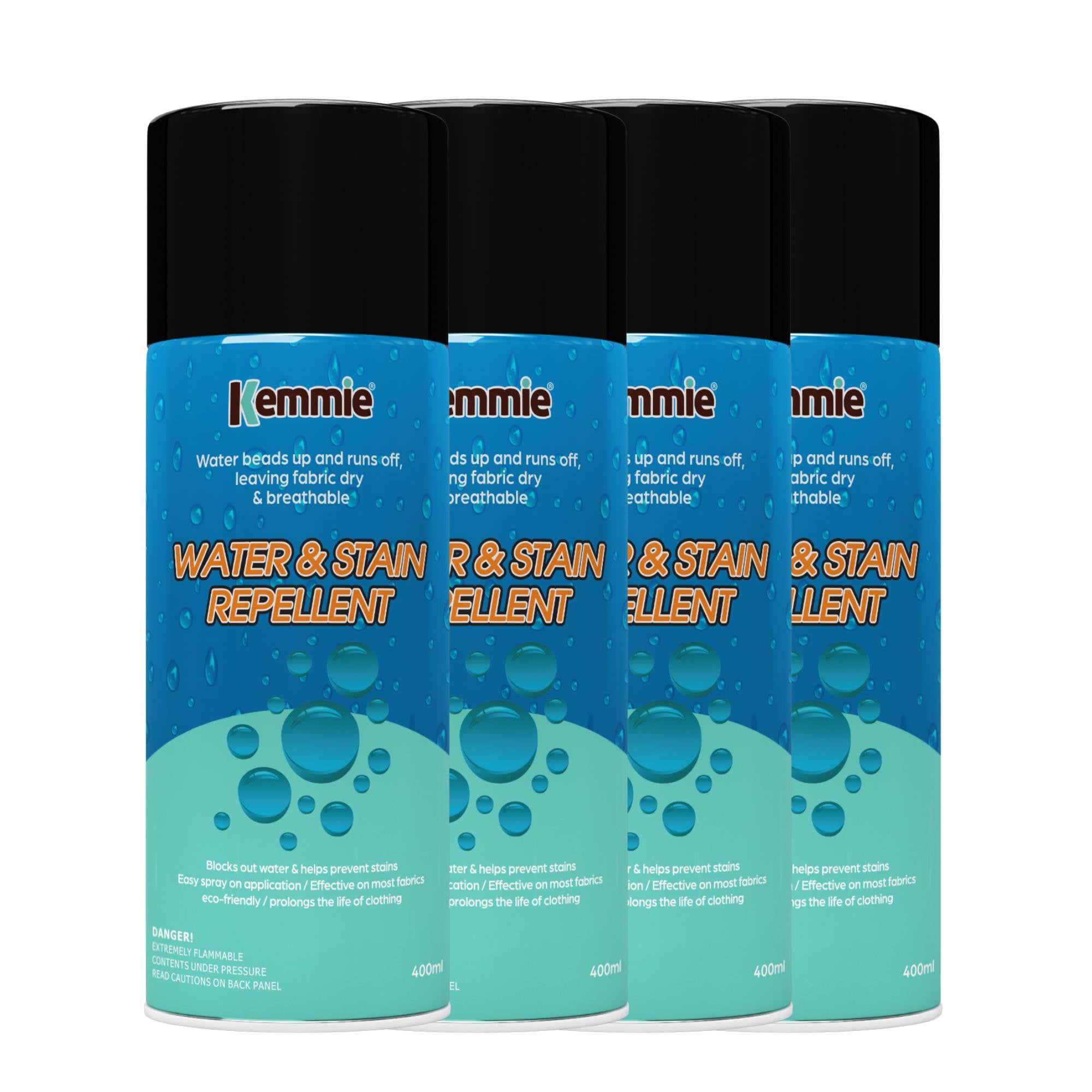 Kemmie 4x212g Water and Stain Repellent Spray for Shoes Suede Leather Fabric
