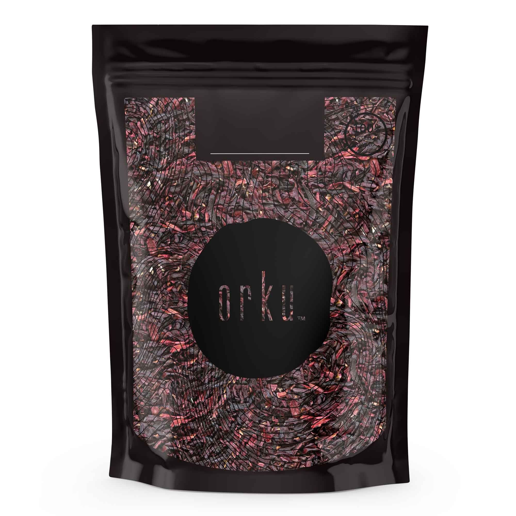 Organic Hibiscus Rosella Crushed Flower Herbal Tea Supplement - 400g