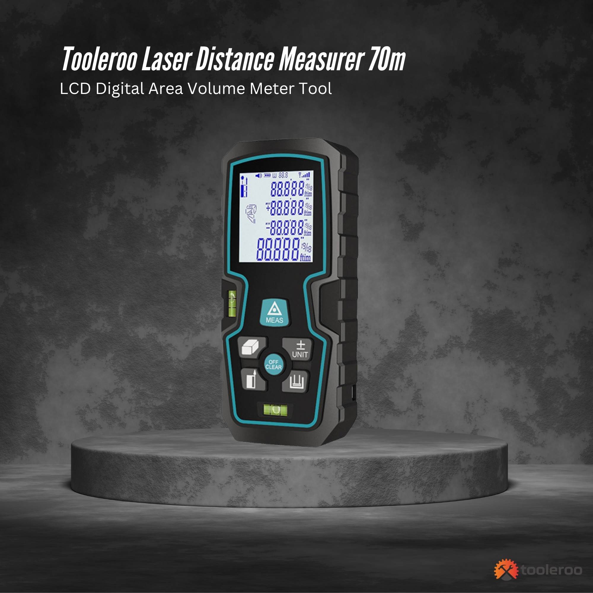 Tooleroo 70m Digital Laser Distance Measurer LCD Area Volume Meter - Image 2