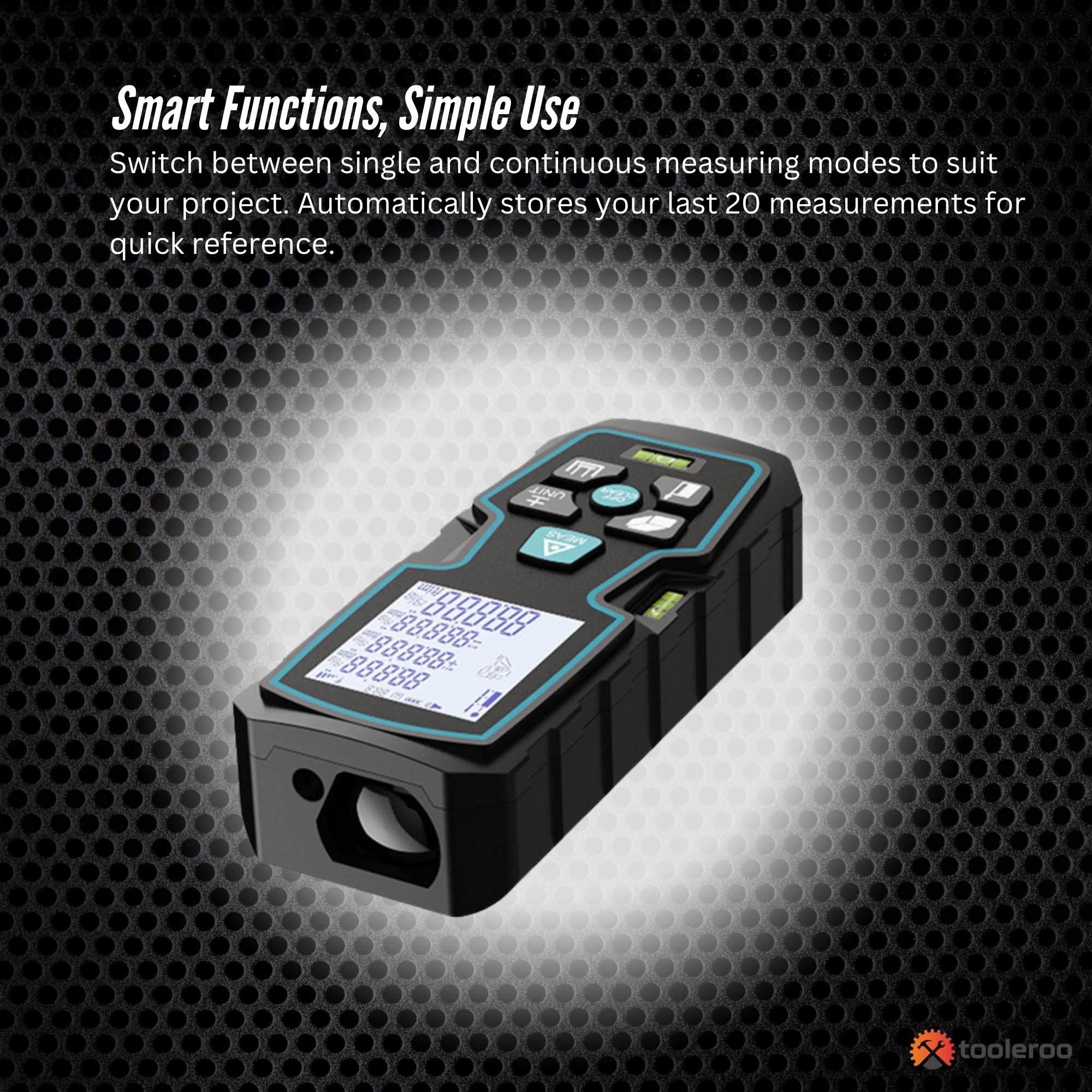 Tooleroo 70m Digital Laser Distance Measurer LCD Area Volume Meter - Image 4