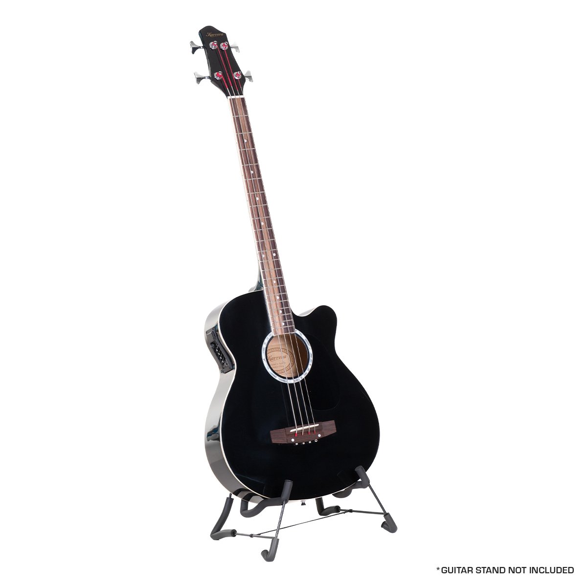 Karrera 43" Acoustic Bass Guitar – Black